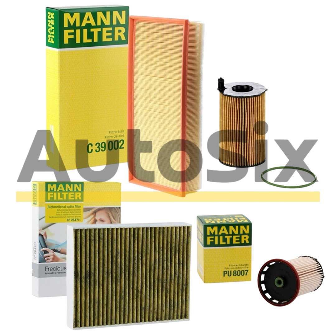 Pachet Revizie Filtre MANN-FILTER Porsche Cayenne 92A / VW Touareg II 3.0 V6 TDI – HU8005Z + PU8007 + C39002 + FP2847/1