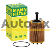 MANN-FILTER HU 719/7 x Filtru ulei pentru AUDI 1.9 TDI, 2.0 TDI, 3.2 V6 – Insertie cu etanșare