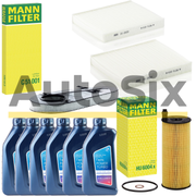 Pachet revizie ulei + filtre BMW Seria 5 F10 F11 F07 – 518d 520d 525d | Ulei BMW 5W30 + Filtre MANN-FILTER