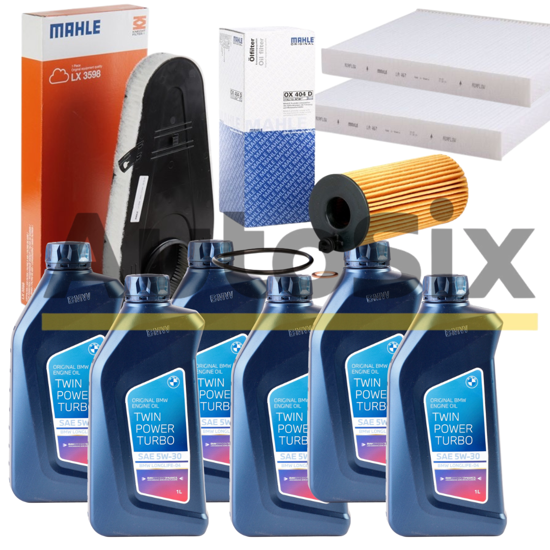 Pachet revizie ulei + filtre BMW Seria 5 F10 F11 F07 – 518d 520d 525d | Ulei BMW 5W30 + Filtre MAHLE