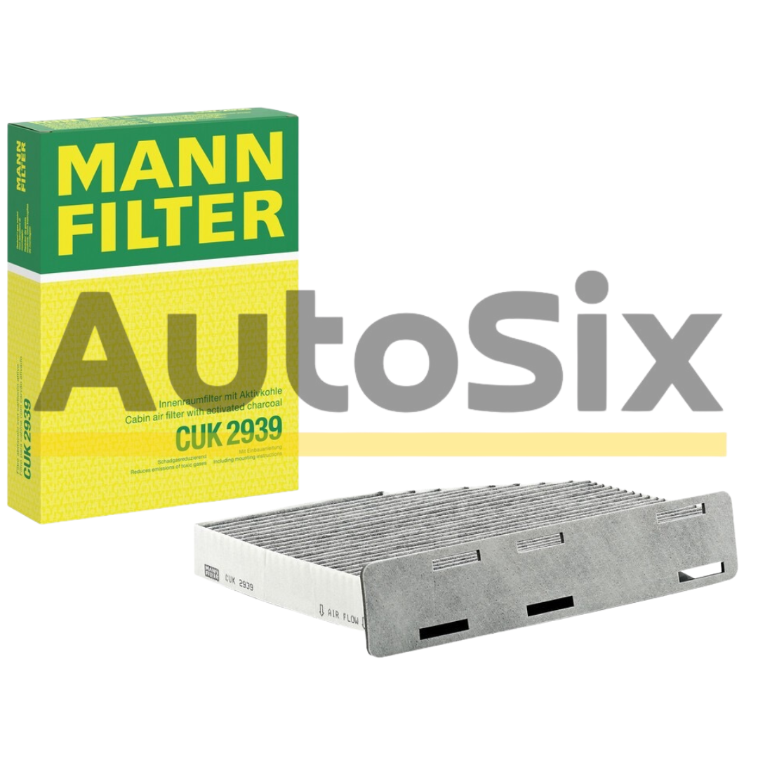 MANN-FILTER CUK 2939 – Filtru Habitaclu Carbon Activ pentru Audi, VW, Skoda, Seat (288×215×34 mm)