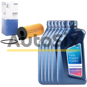 Pachet revizie ulei și filtru ulei MAHLE OX 404D + BMW TwinPower Turbo Longlife-04 5W30 1L x6 – MINI Diesel (2009–2016) R55/R56/R57/R58/R59/R60/R61 N47C16A / N47C20A 90–143CP