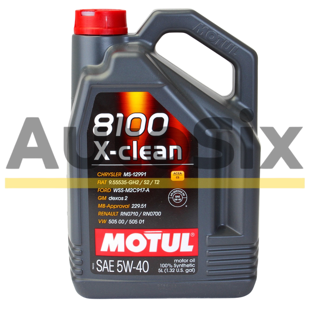 Ulei motor Motul 8100 X-Clean 5W40 – ACEA C3 – 5L (102051) | BMW LL-04, MB 229.51, VW 505.01, Dexos2, Porsche A40