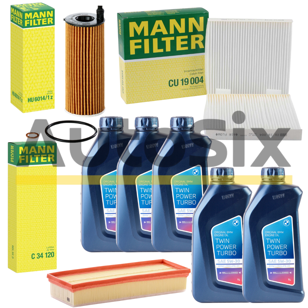 Pachet Revizie BMW X3 F25 / X4 F26 – 20d xDrive – motor B47 Ulei BMW Twin Power Turbo 5W-30 LL-04 + Filtre MANN-FILTER