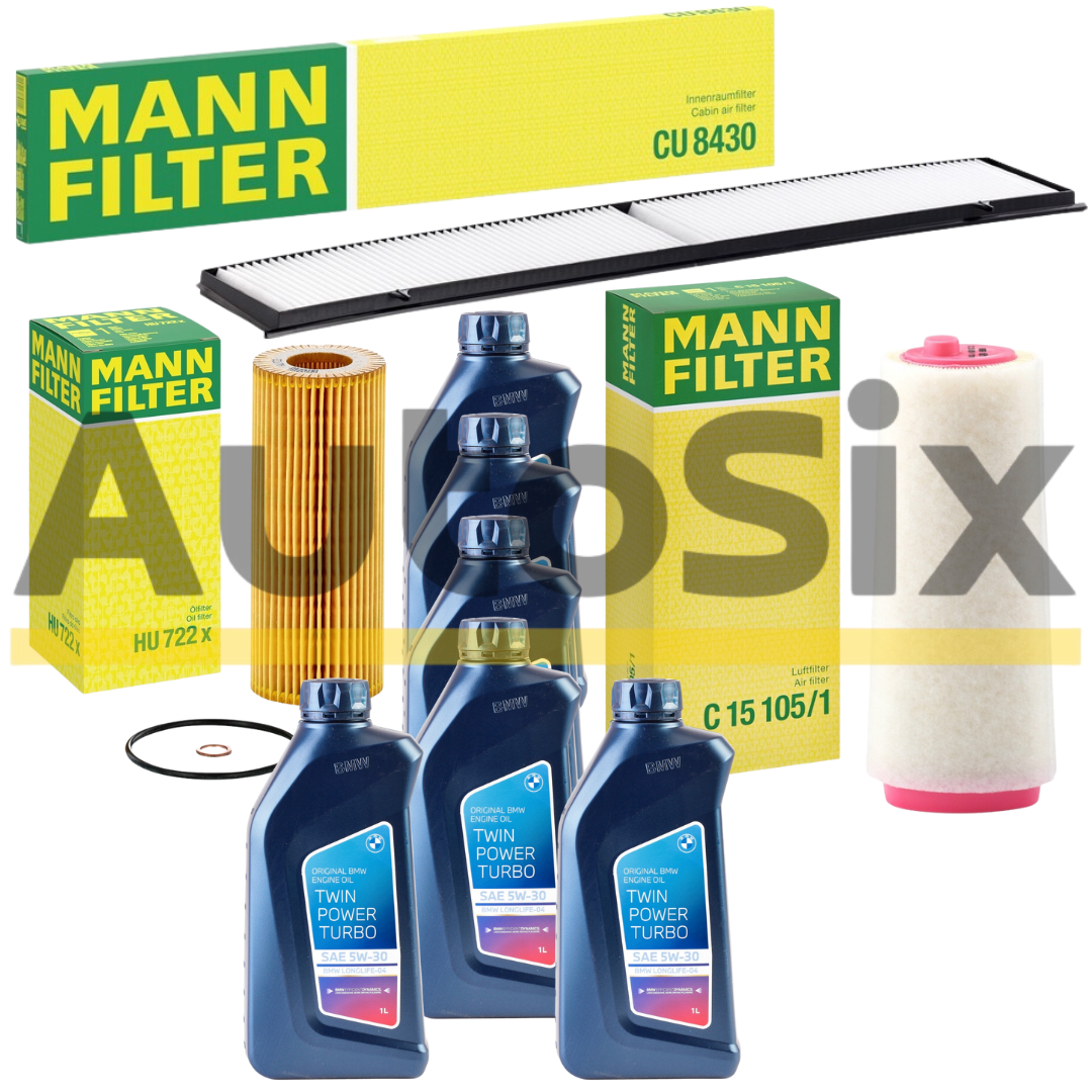 Pachet Revizie BMW Seria 3 E90 / E91 – 318d / 320d – motor M47N2 Ulei BMW Twin Power Turbo 5W-30 LL-04 + Filtre MANN-FILTER