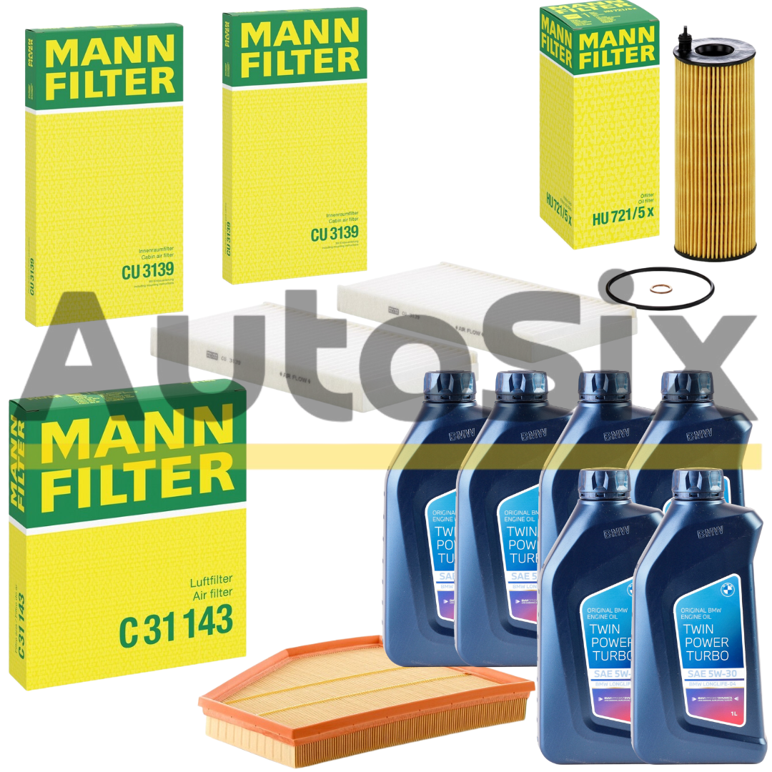 Pachet Revizie BMW Seria 5 E60 / E61 – 520d – motor N47 Ulei BMW Twin Power Turbo 5W-30 LL-04 + Filtre MANN-FILTER