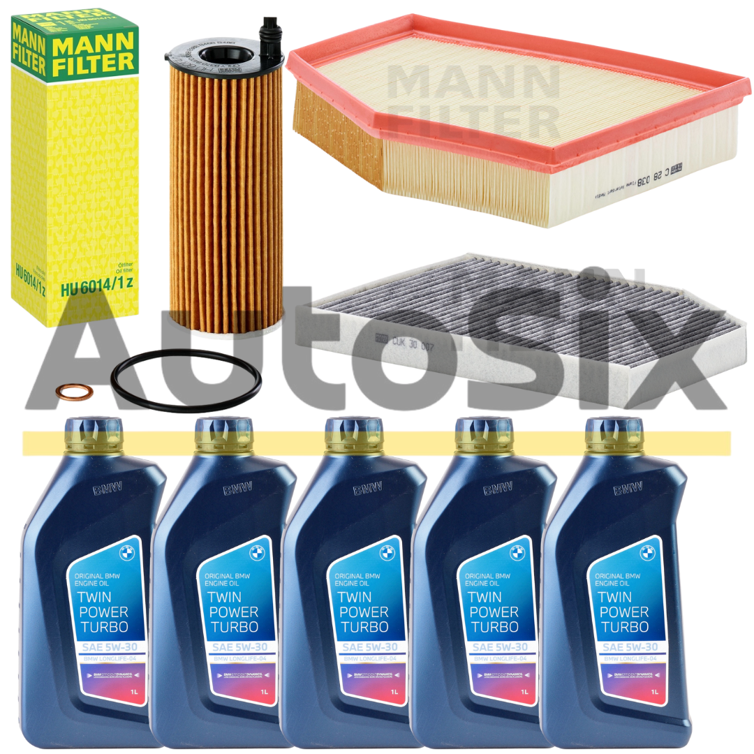 Pachet Revizie BMW X3 G01 / X4 G02 – 20d xDrive – motor B47 / B47D Ulei BMW Twin Power Turbo 5W-30 LL-04 + Filtre MANN-FILTER