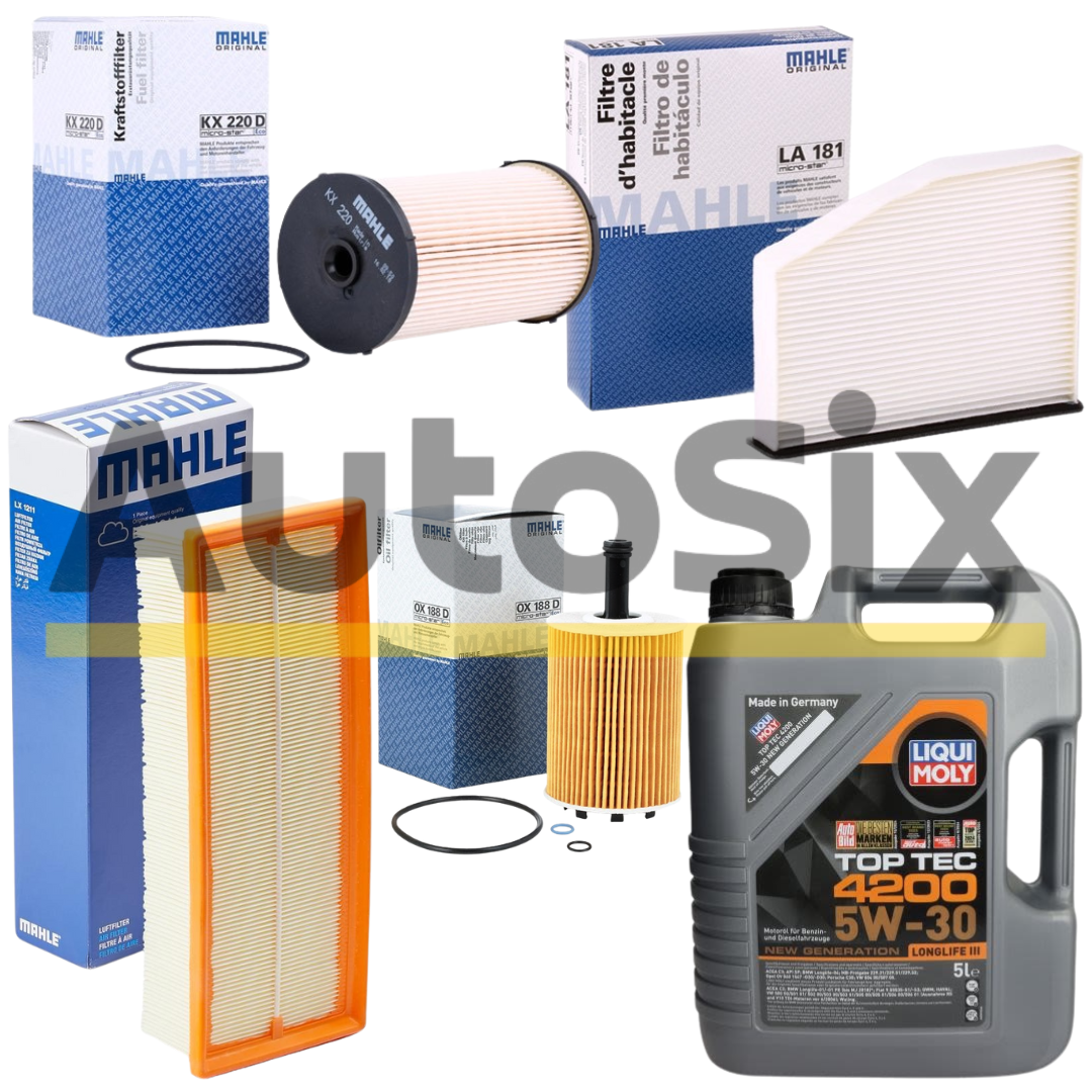 Pachet Revizie – Liqui Moly + Filtre Mahle pentru Grupul VAG Compatibil VW / Audi / Skoda / Seat – 1.9 TDI & 2.0 TDI
