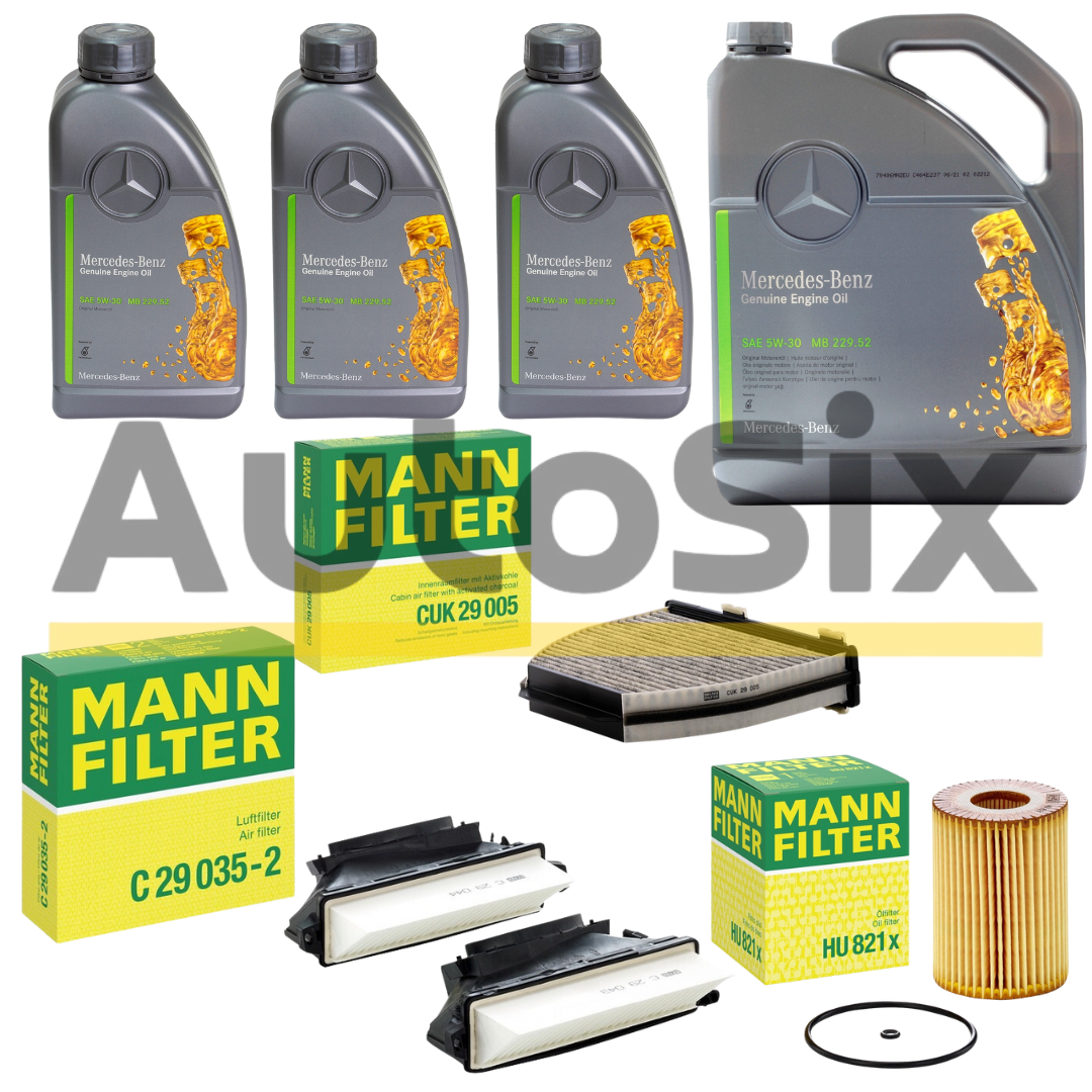 Pachet Revizie Ulei Mercedes-Benz 5W30 MB 229.52 8L + Filtre MANN-FILTER pentru Mercedes CLS W218 350 CDI – 265CP