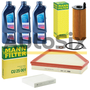 Pachet Revizie Ulei BMW LL-04 + Filtre MANN pentru BMW Seria 2, 3, 4 – F23, F30, F31, F34 GT, F36 – 230i, 320i, 420i – Motor B48