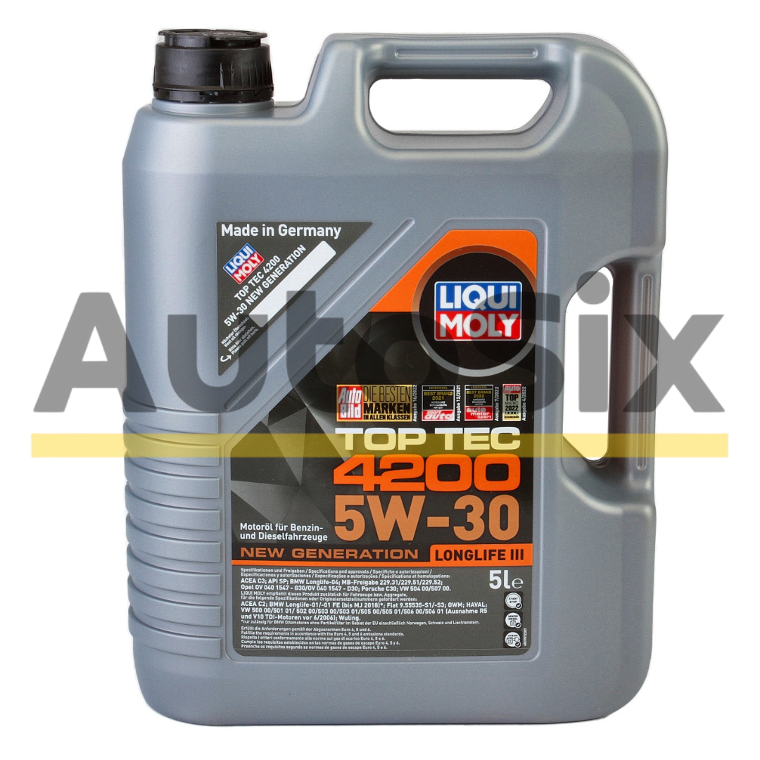 Ulei motor Liqui Moly Top Tec 4200 5W30 5L – 8973 – VW 504.00/507.00, BMW Longlife-04, MB 229.52