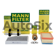 Pachet Filtre Revizie Audi A5 8T 2.0 TDI (2007–2017) – Filtre MANN: C32130 + CUK2450 + HU7008Z + WK6003