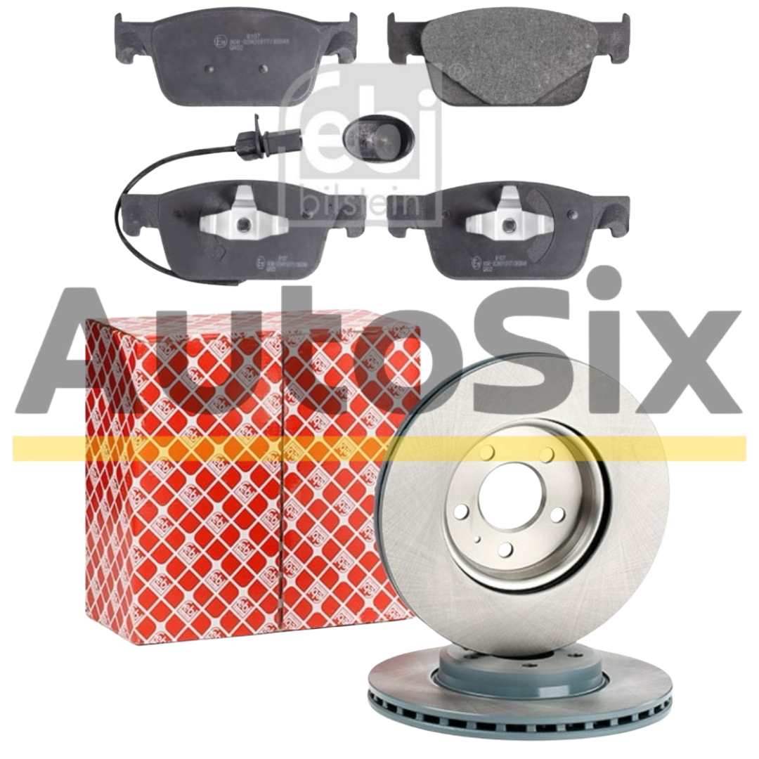 Set Frână Față Disc + Plăcuțe FEBI BILSTEIN Audi A4 B9 / A5 B9 – 314 mm, Ventilat, Cu Senzor Uzură – 36232 + 16962
